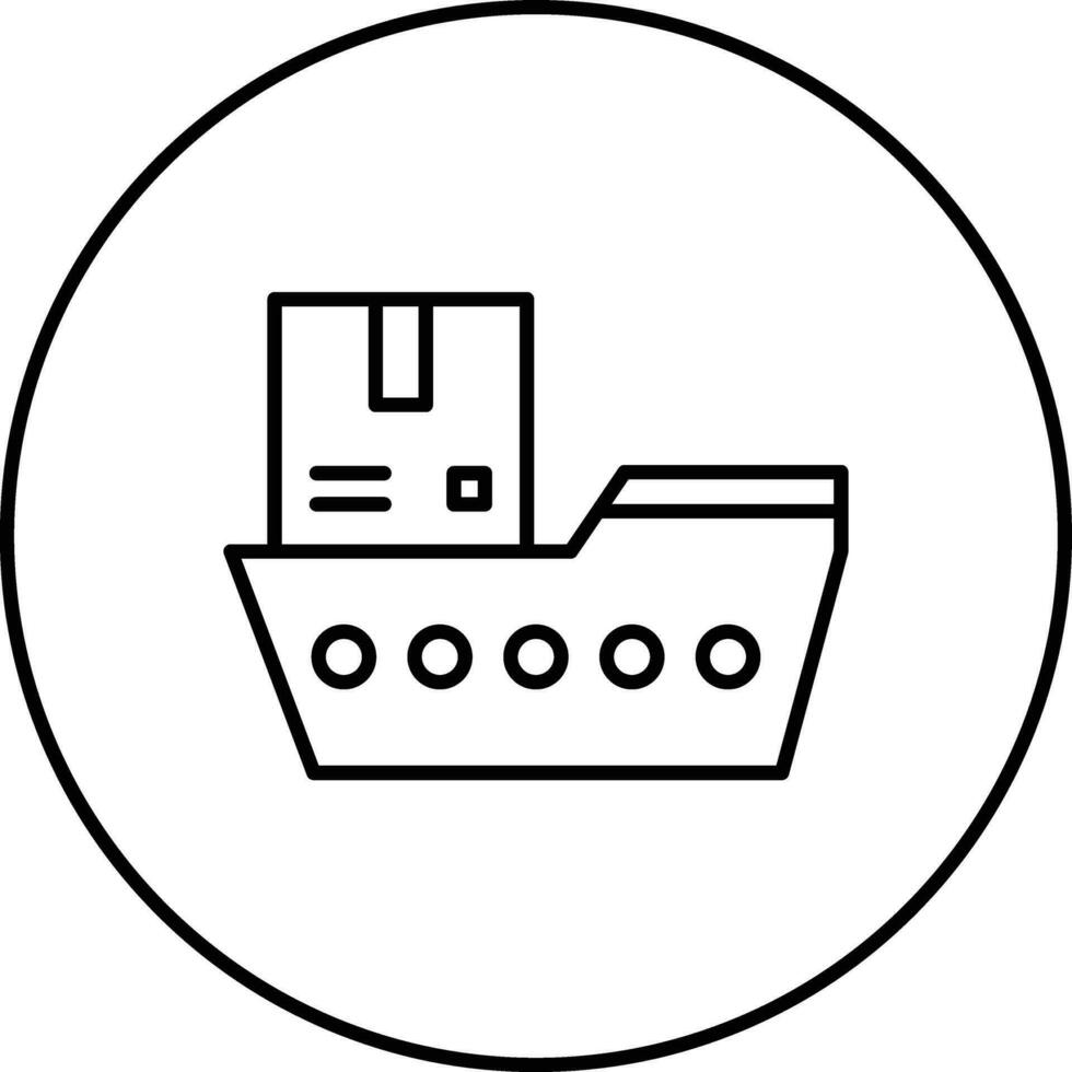 Worldwide Shipping Boat Vector Icon