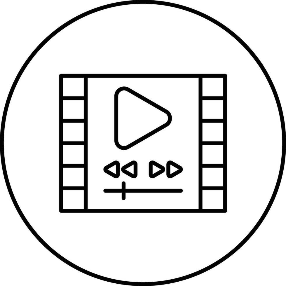 icono de vector de reproductor de video