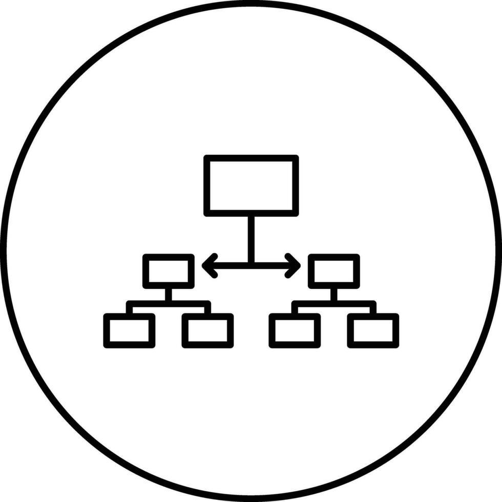 Labeled Hierarchy Vector Icon