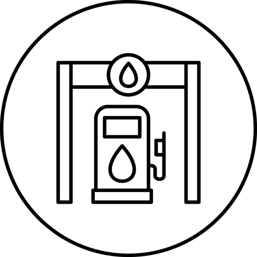 icono de vector de gasolinera