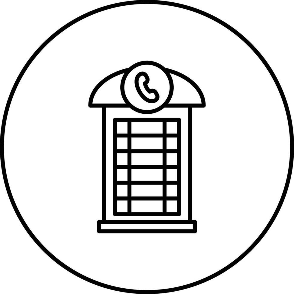 icono de vector de cabina telefónica