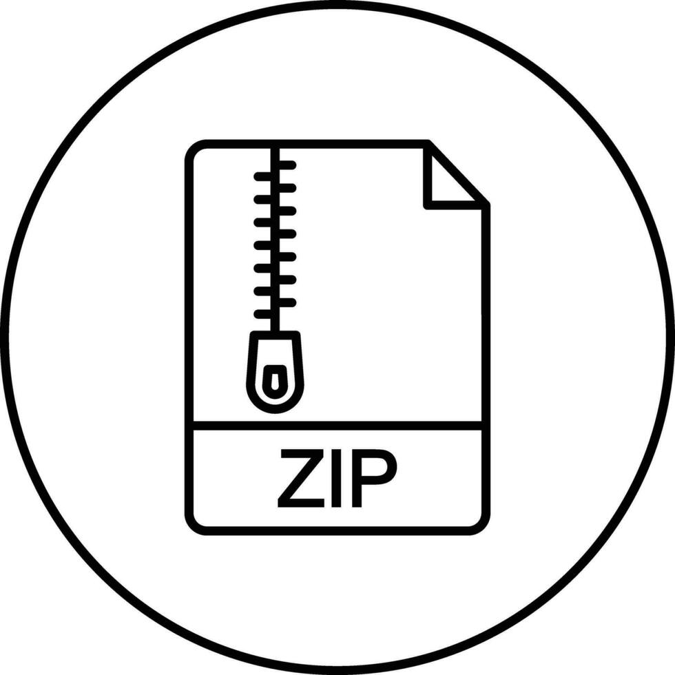 Zip File Vector Icon