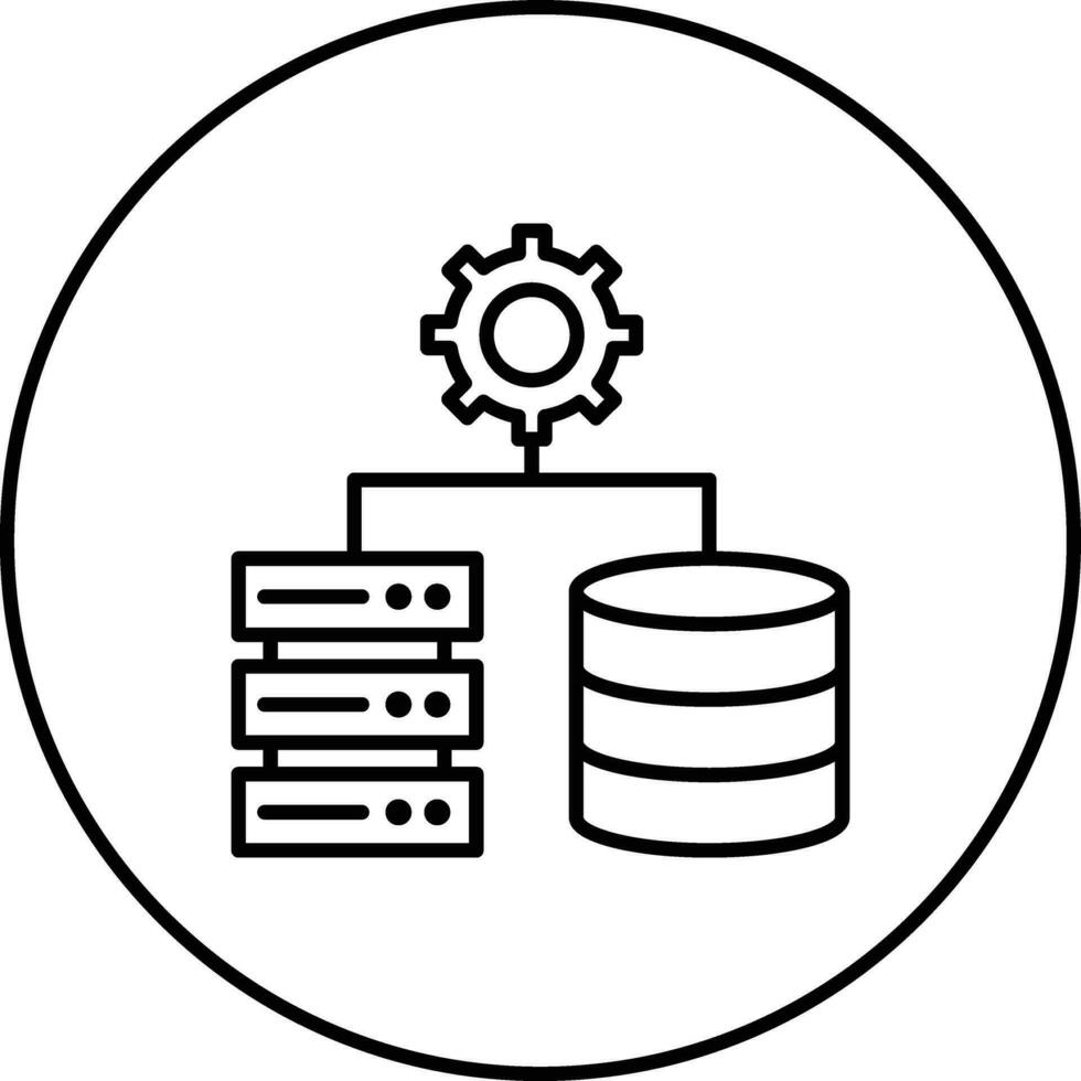 base de datos ajustes vector icono