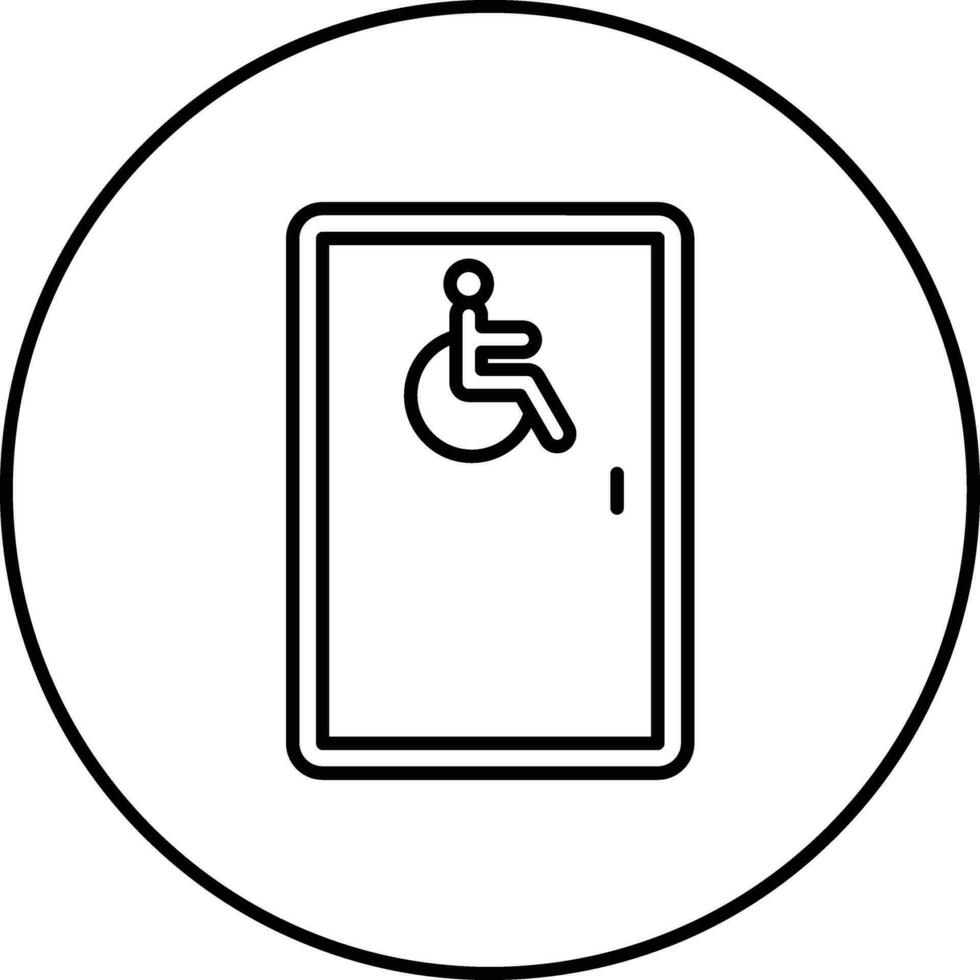 silla de ruedas accesible vector icono