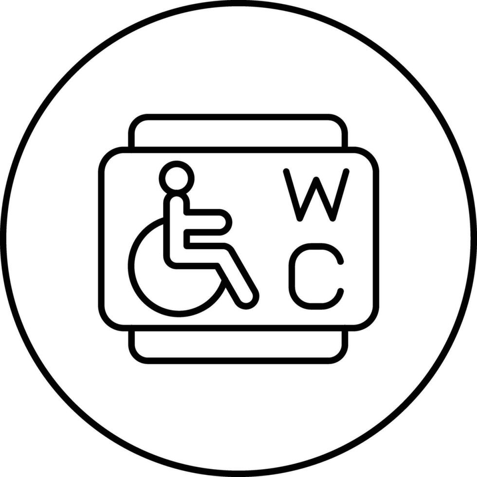 Disabled Toilet Vector Icon
