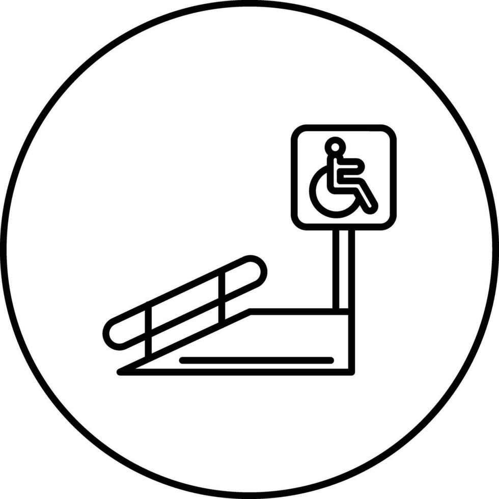 Wheelchair Ramp Vector Icon