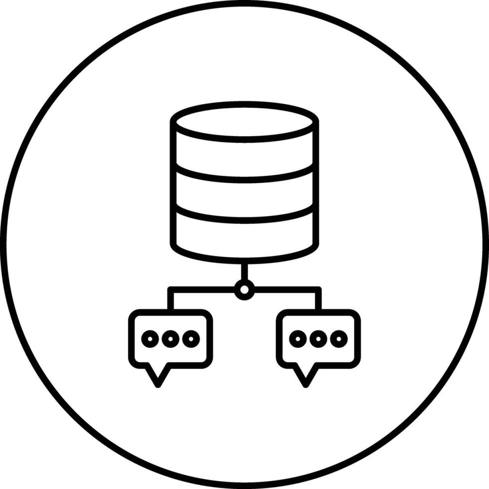 base de datos charla vector icono