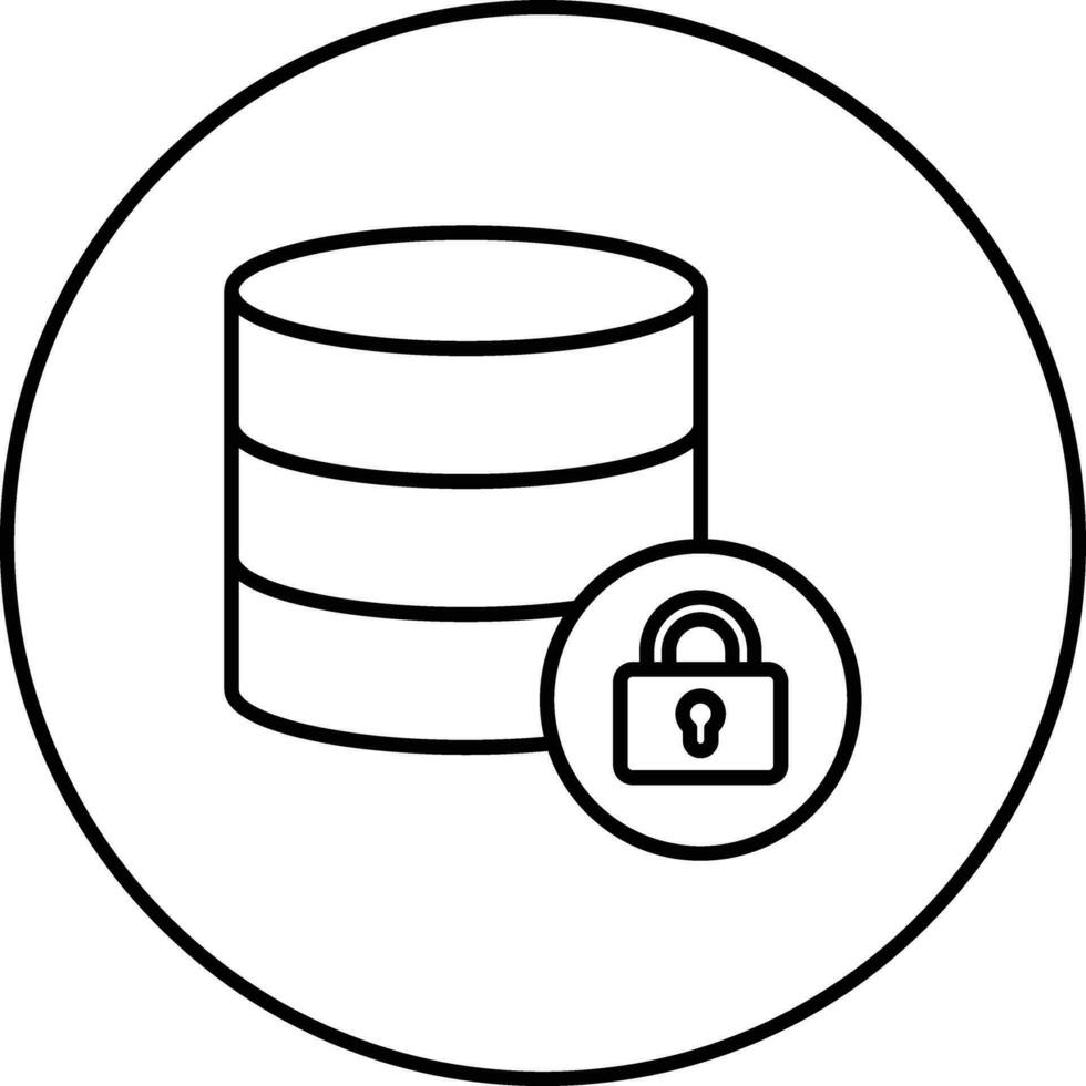 Database Lock Vector Icon