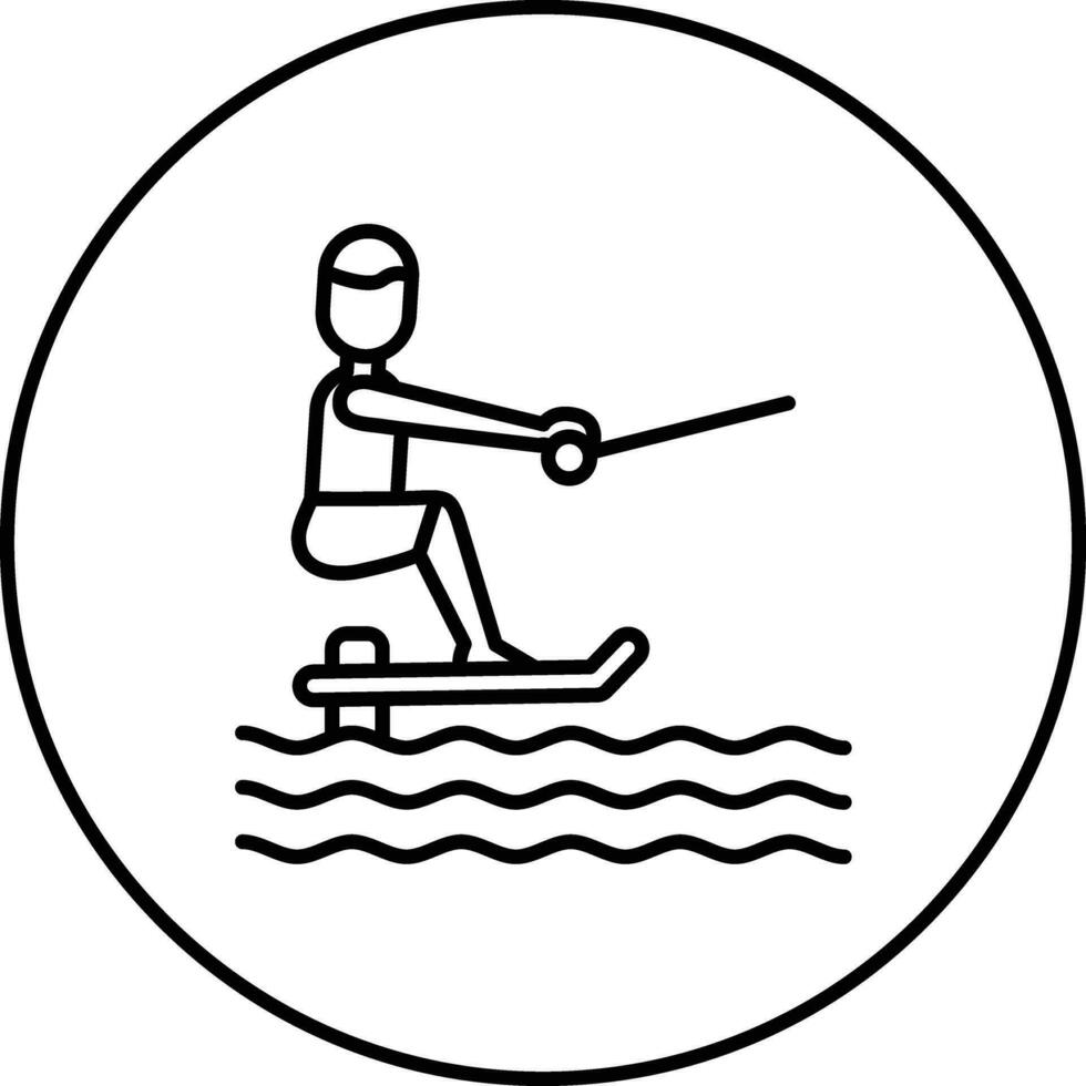 Sit Down Hydrofoiling Vector Icon