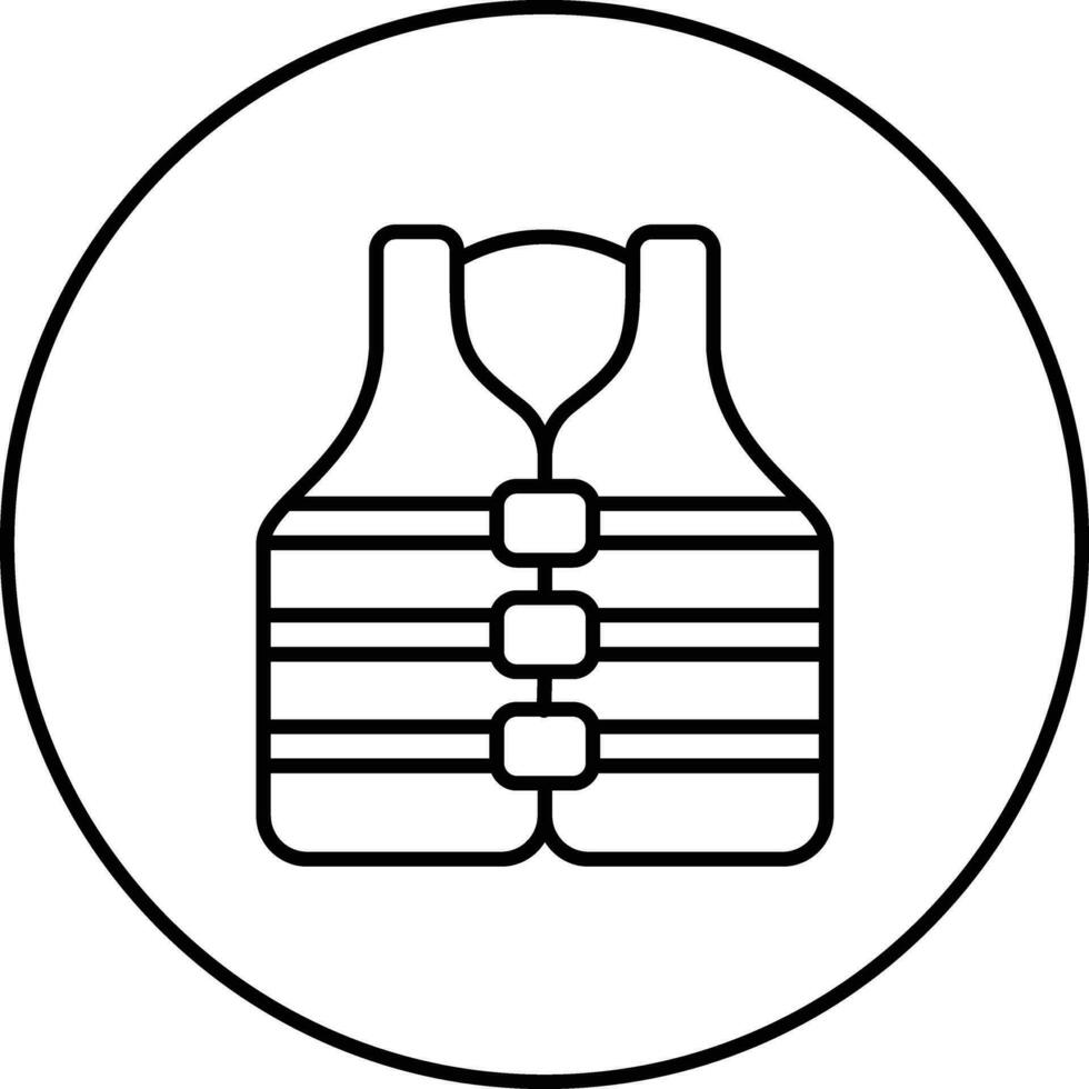 icono de vector de chaleco salvavidas