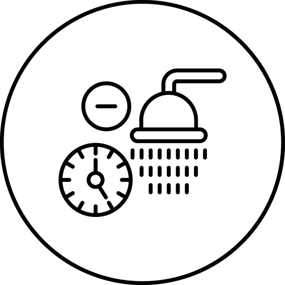 corto ducha vector icono