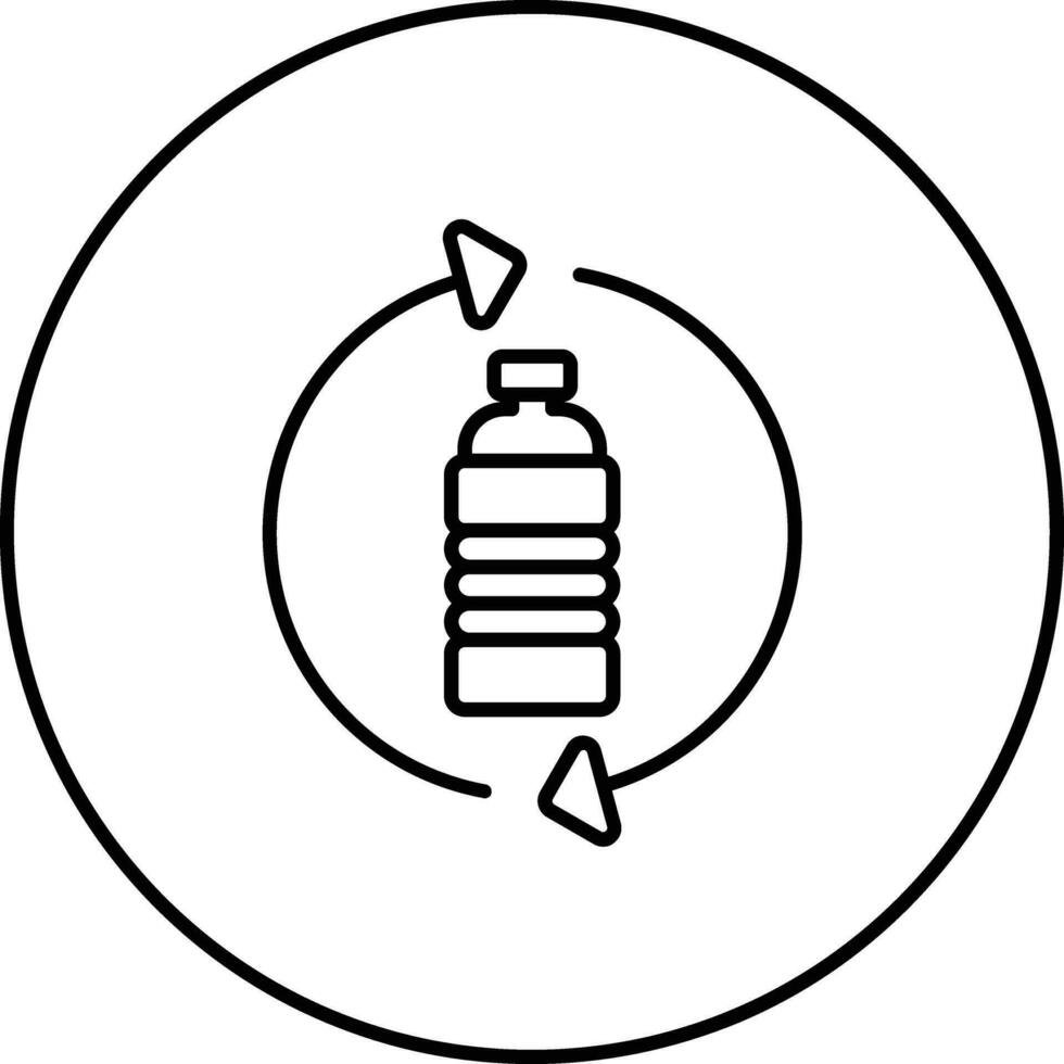 Refillable Water Bottle Vector Icon