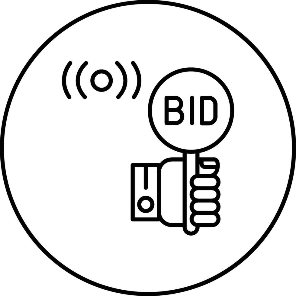 Live Bidding Vector Icon