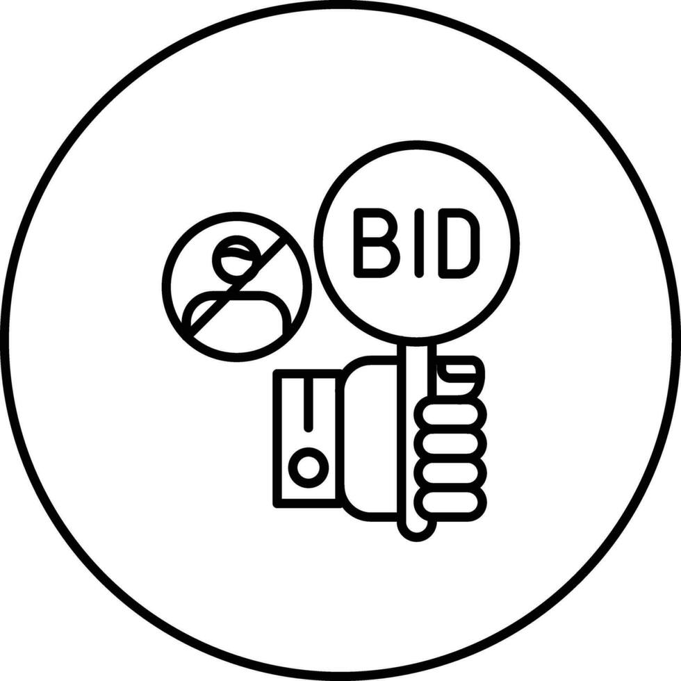 Absentee Bid Vector Icon