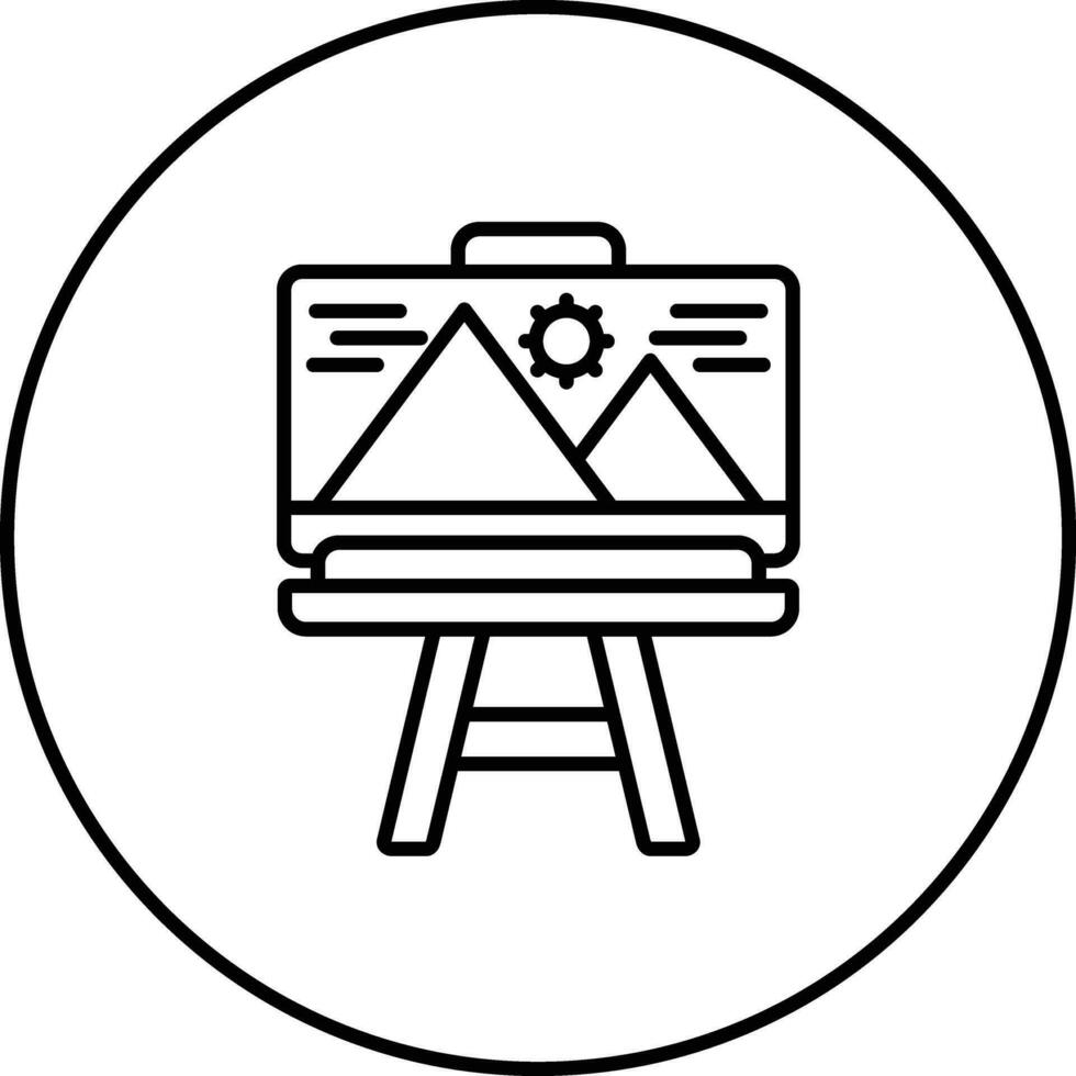 Canvas And Easel Vector Icon