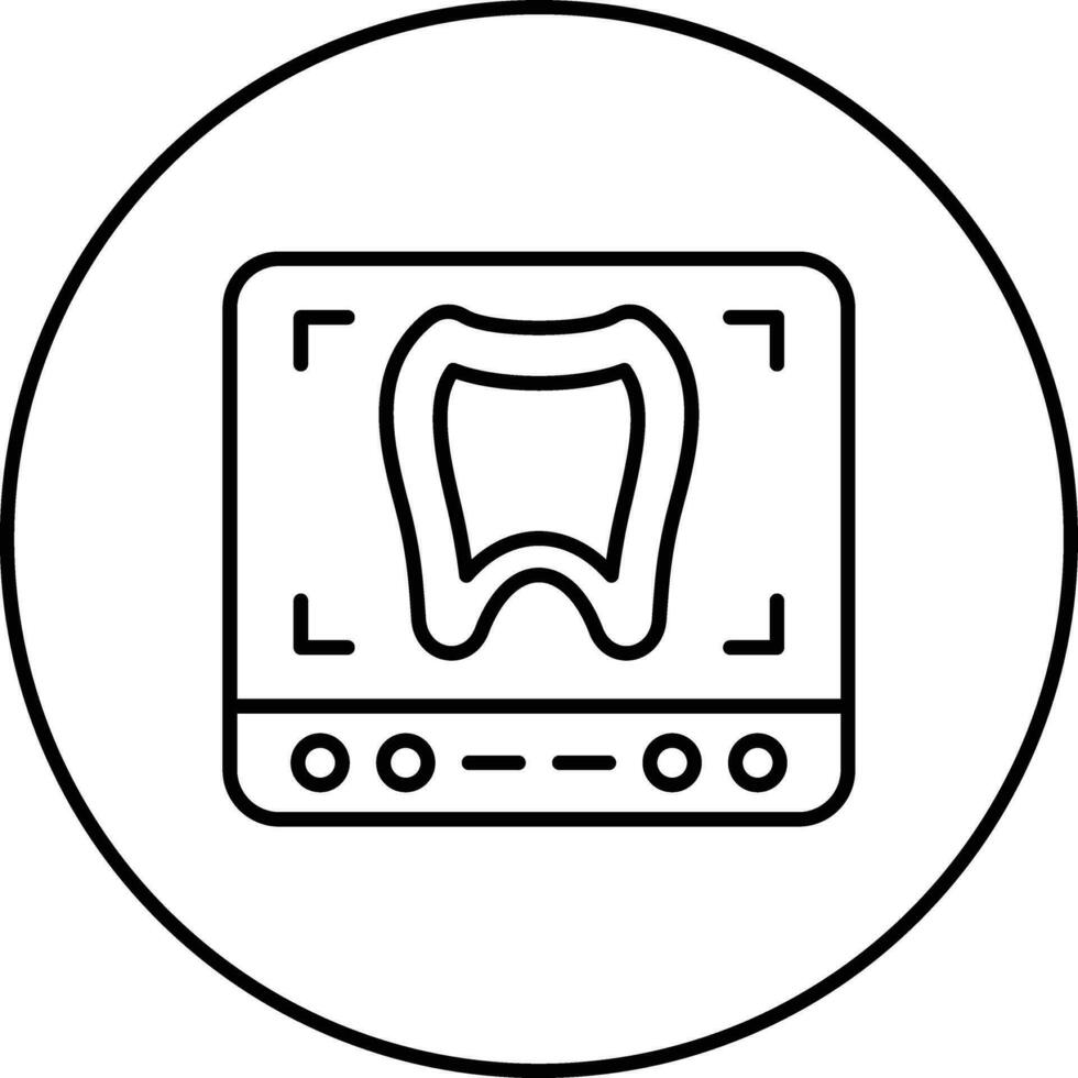 Tooth Xray Vector Icon