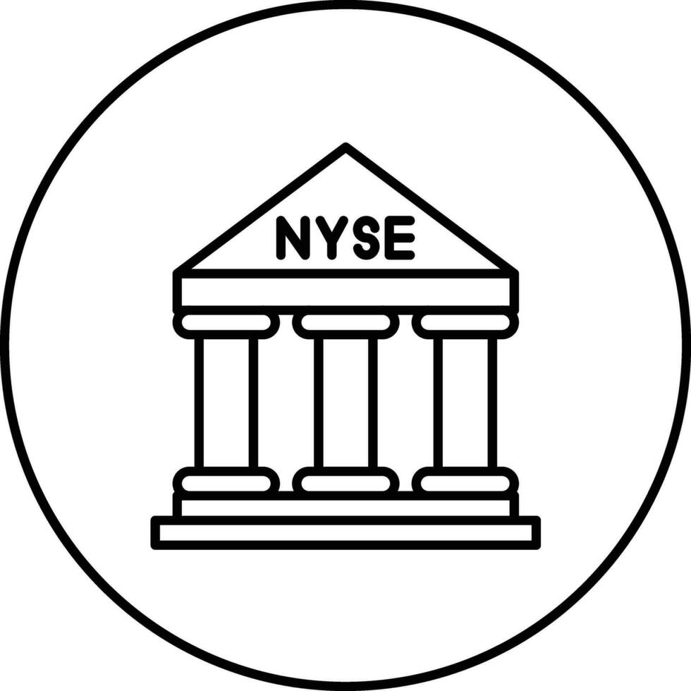 bolsa de Nueva York vector icono