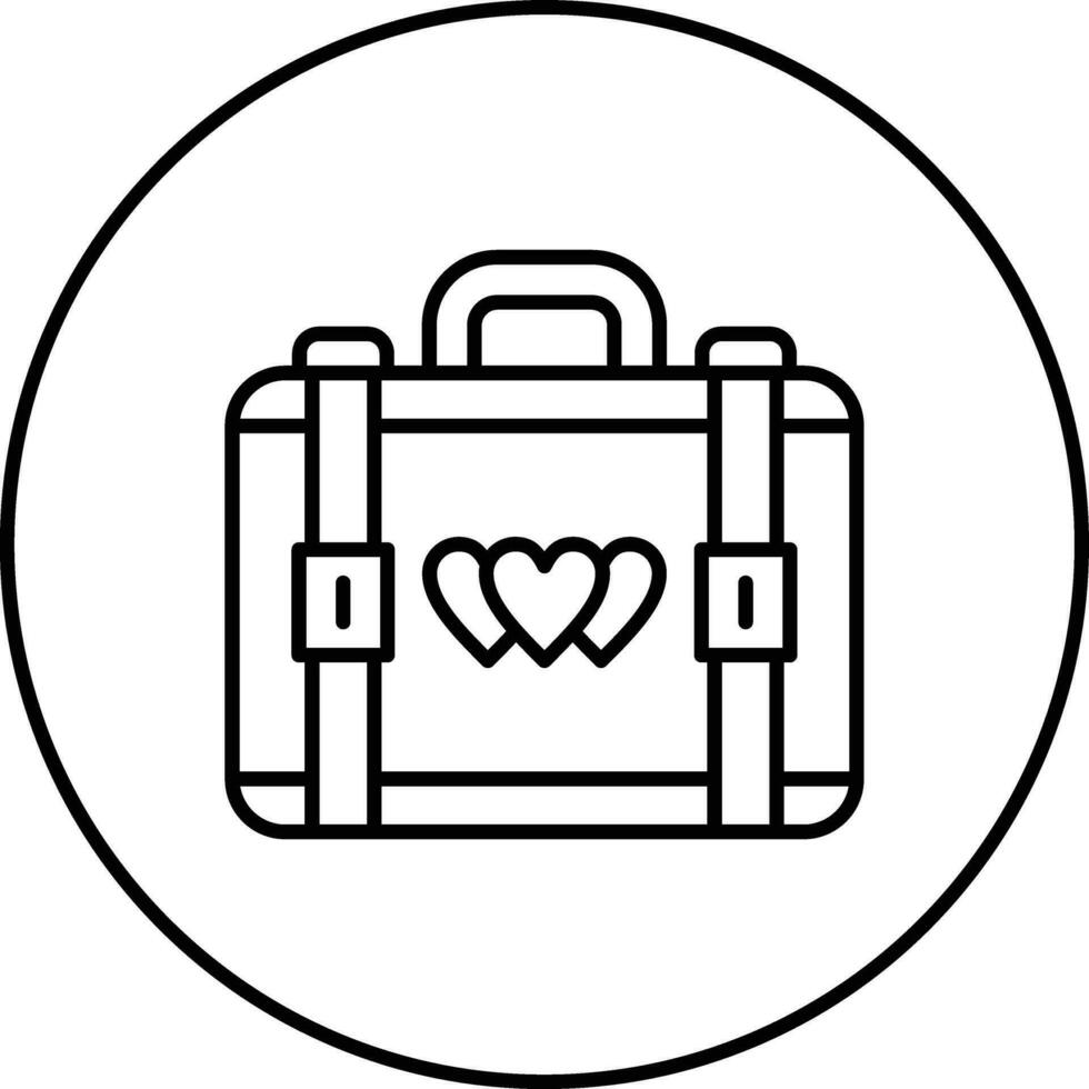 icono de vector de maleta