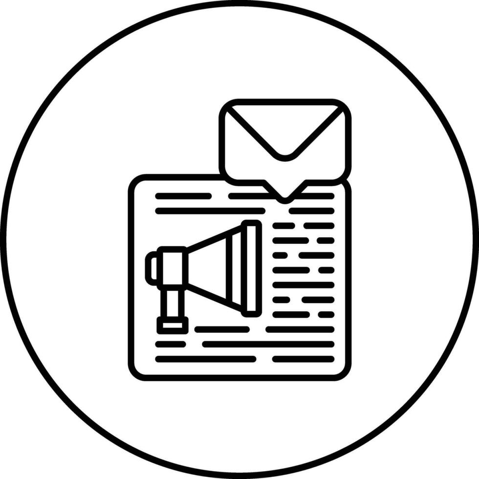 correo electrónico directo márketing vector icono