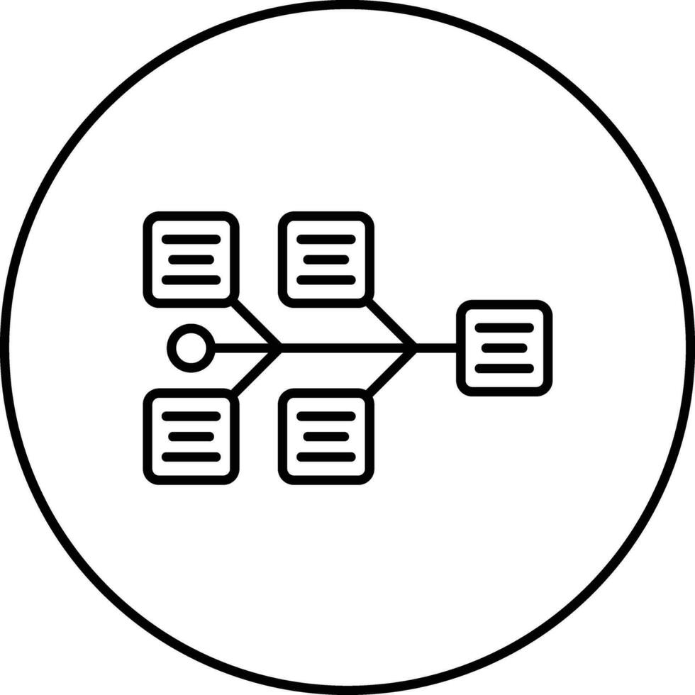 Fishbone Diagram Vector Icon