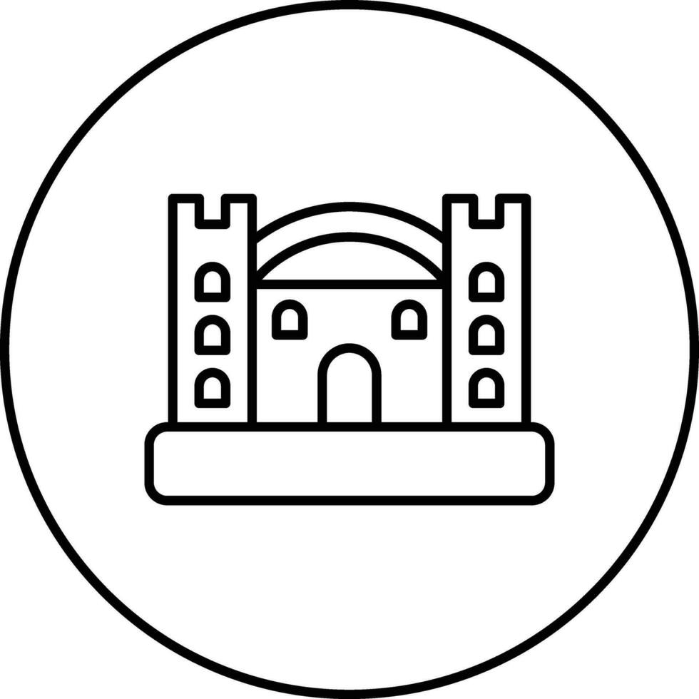 muelle castillo vector icono