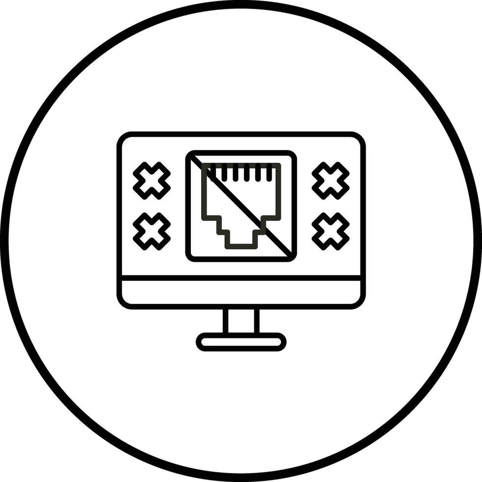 Lan Unplugged Vector Icon
