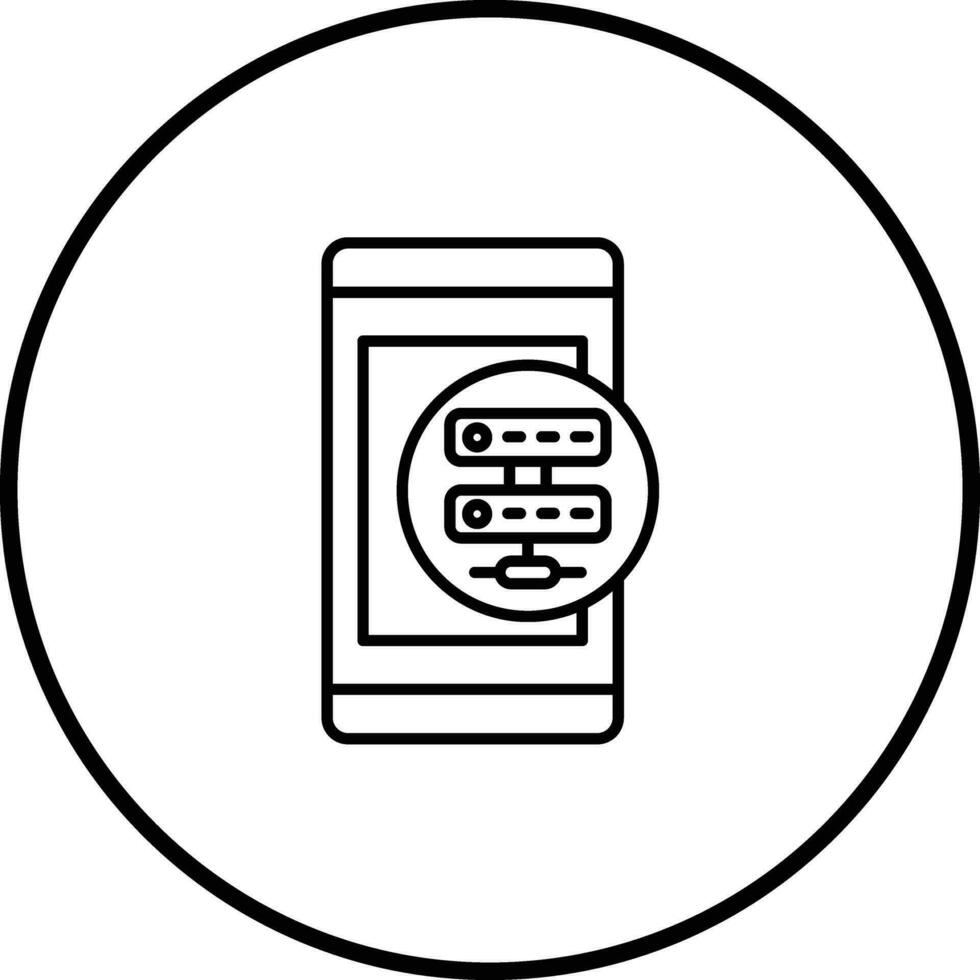 Mobile App Server Vector Icon