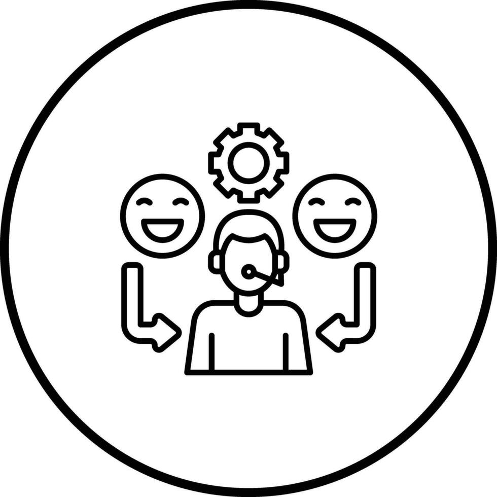 Friendly Customer Service Vector Icon