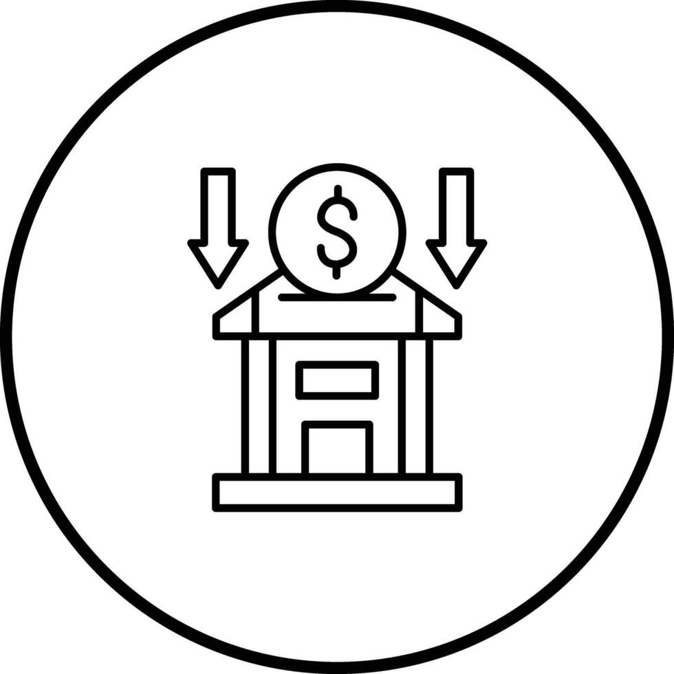 Bank Deposit Vector Icon