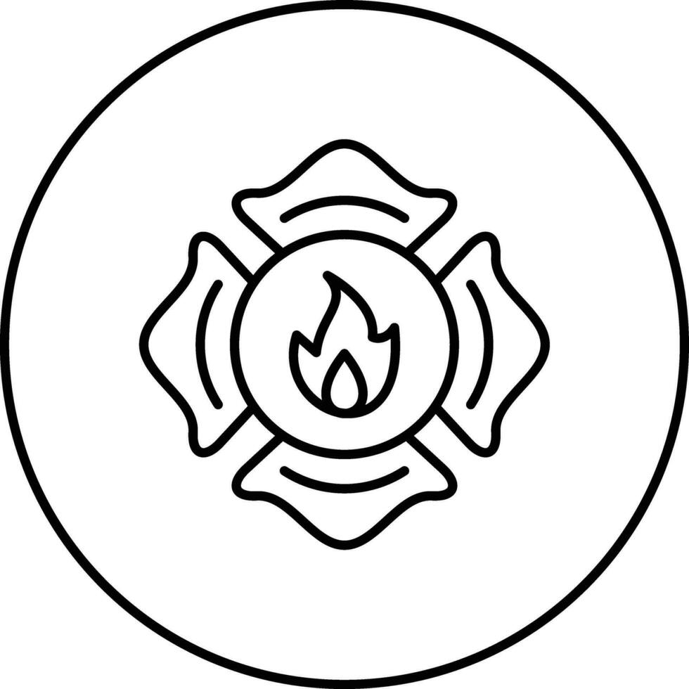 Firefighter Badge Vector Icon