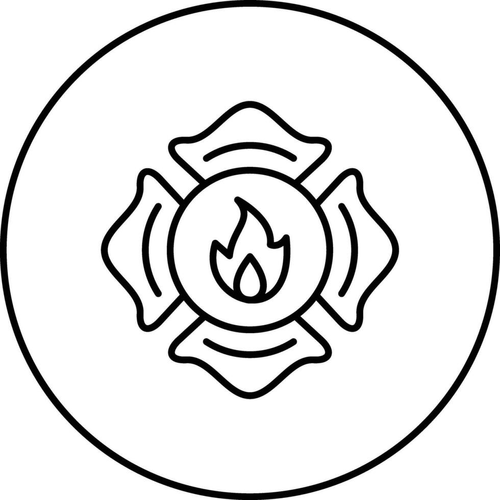 Firefighter Badge Vector Icon