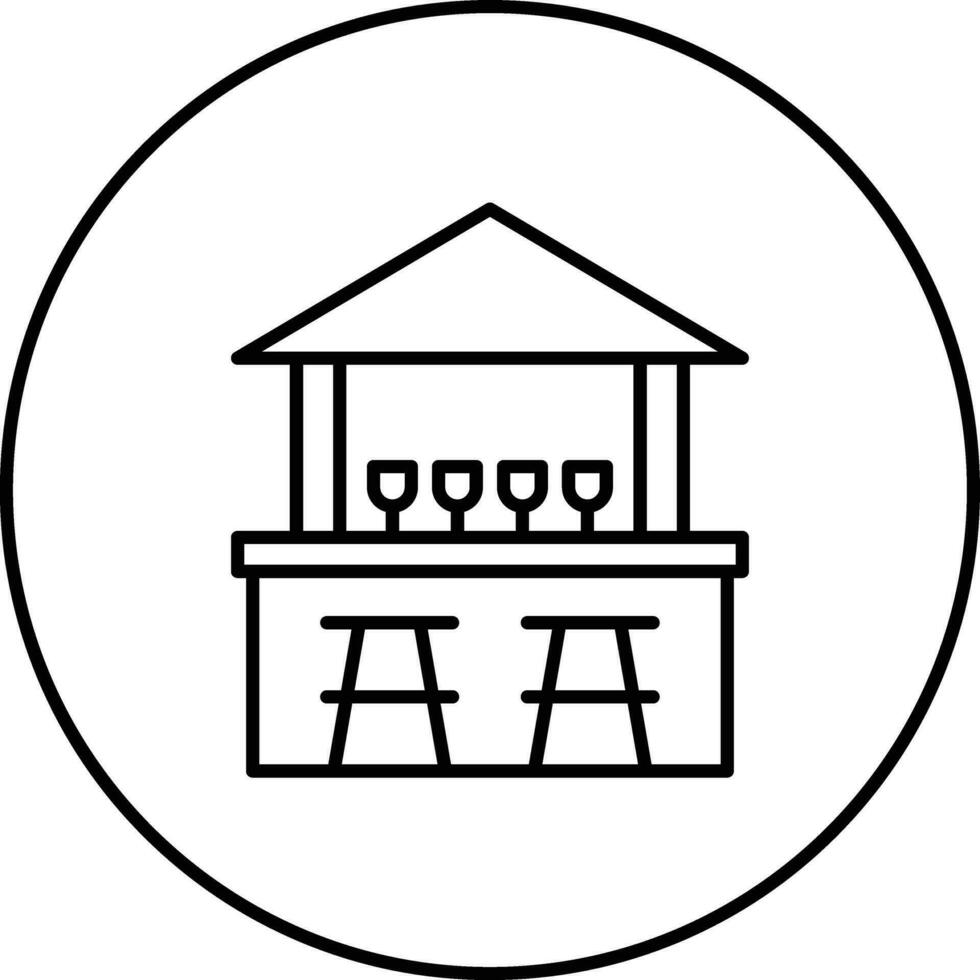 Beach Bar Vector Icon