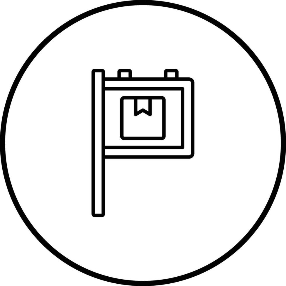 icono de vector de letrero