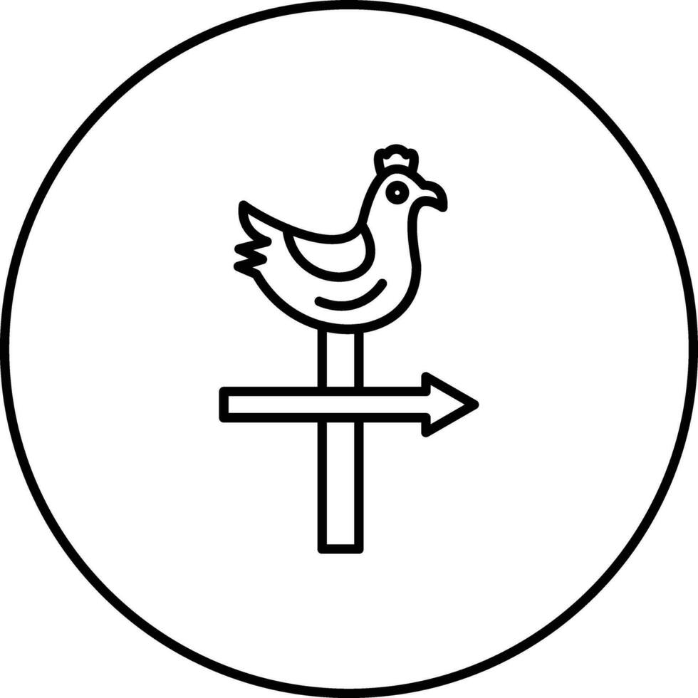 Weather Vane Vector Icon