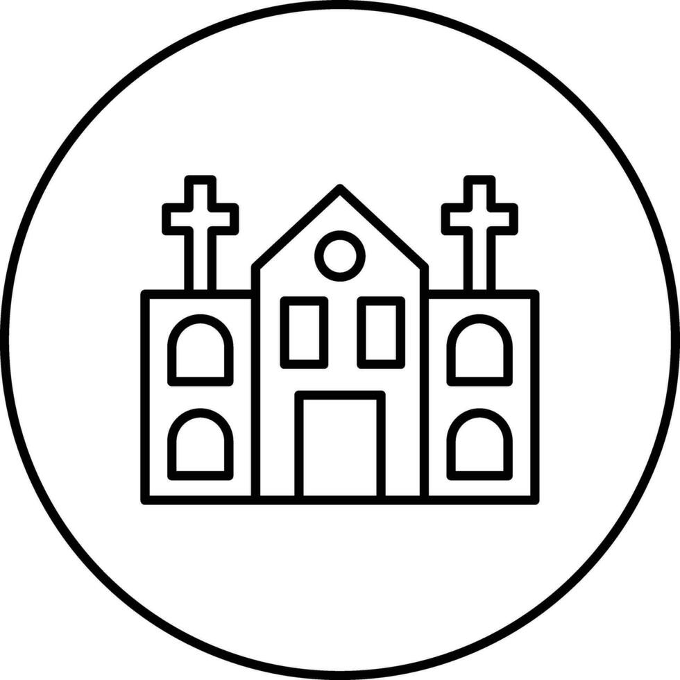 icono de vector de iglesia