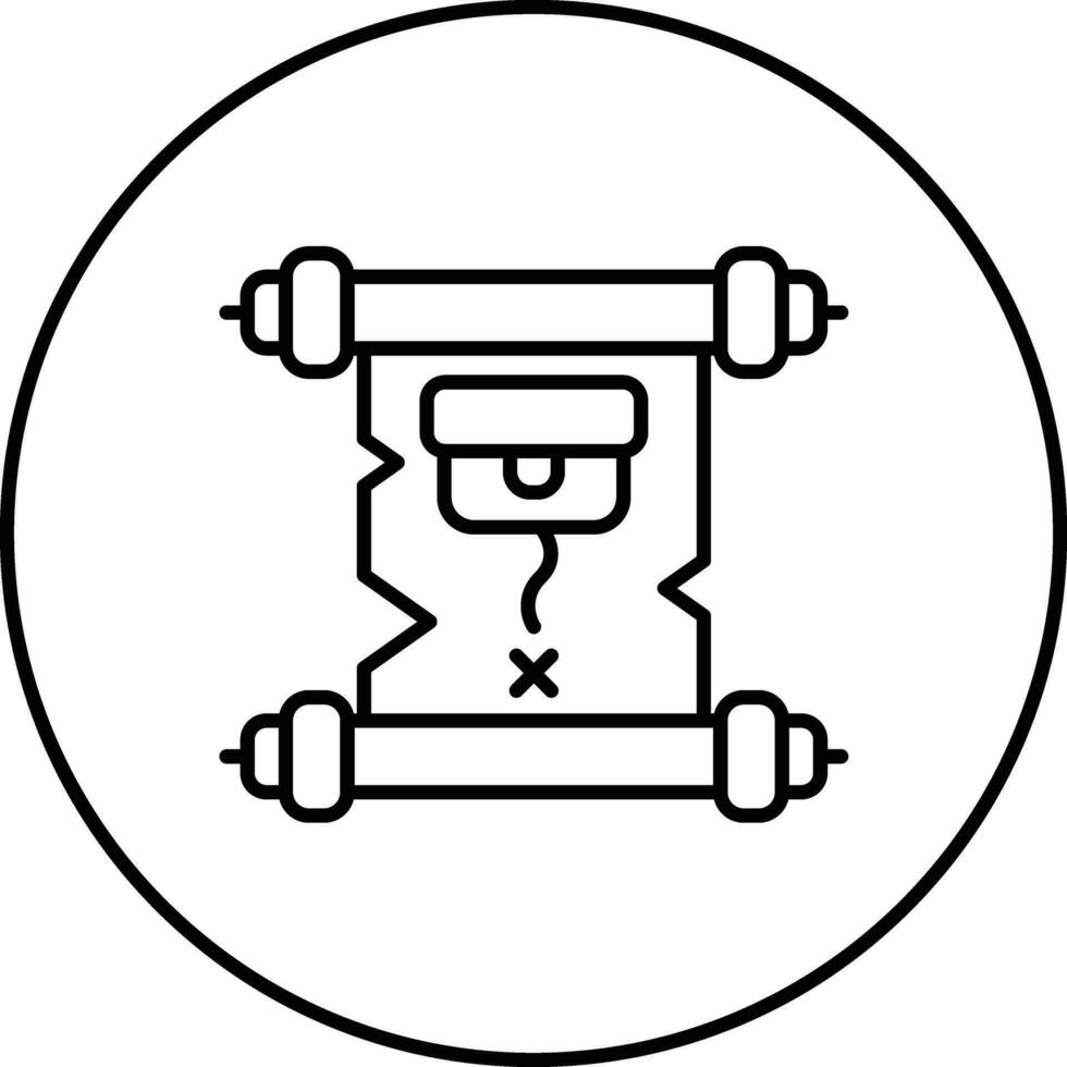 Treasure Map Vector Icon