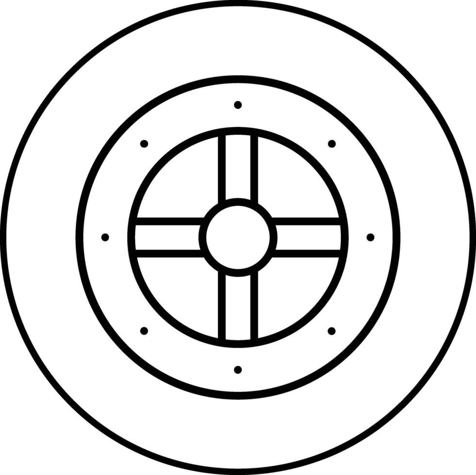 Viking Shield Vector Icon