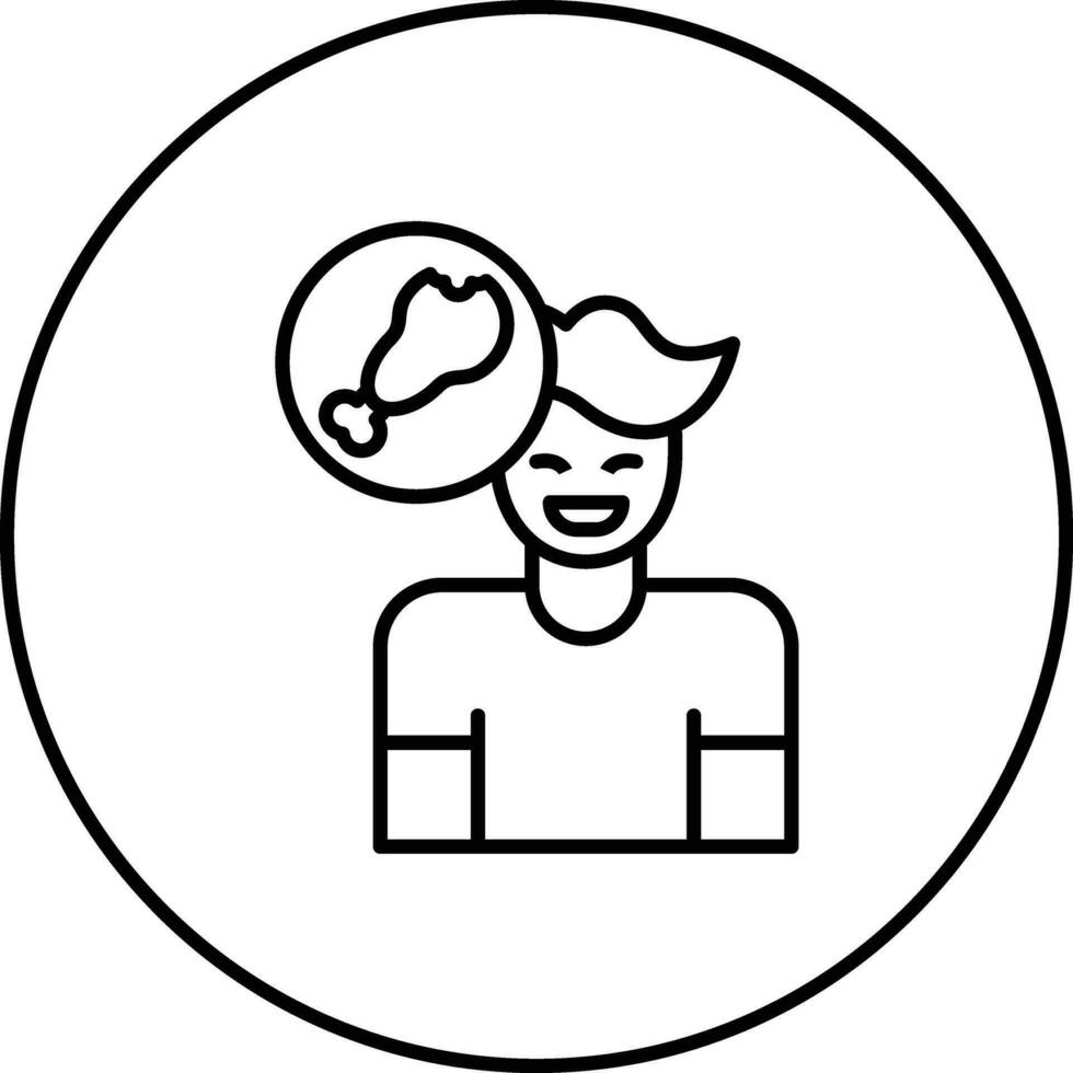Binge Eating Vector Icon