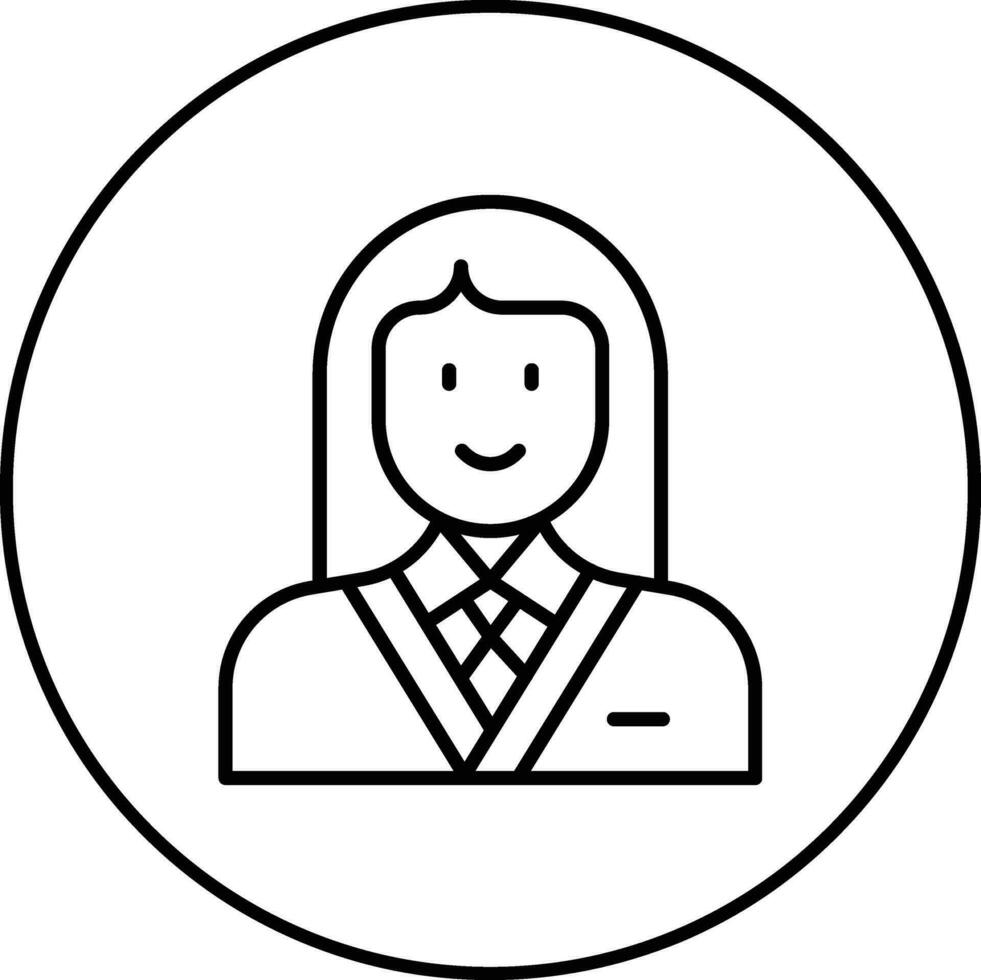 College Student Female Vector Icon