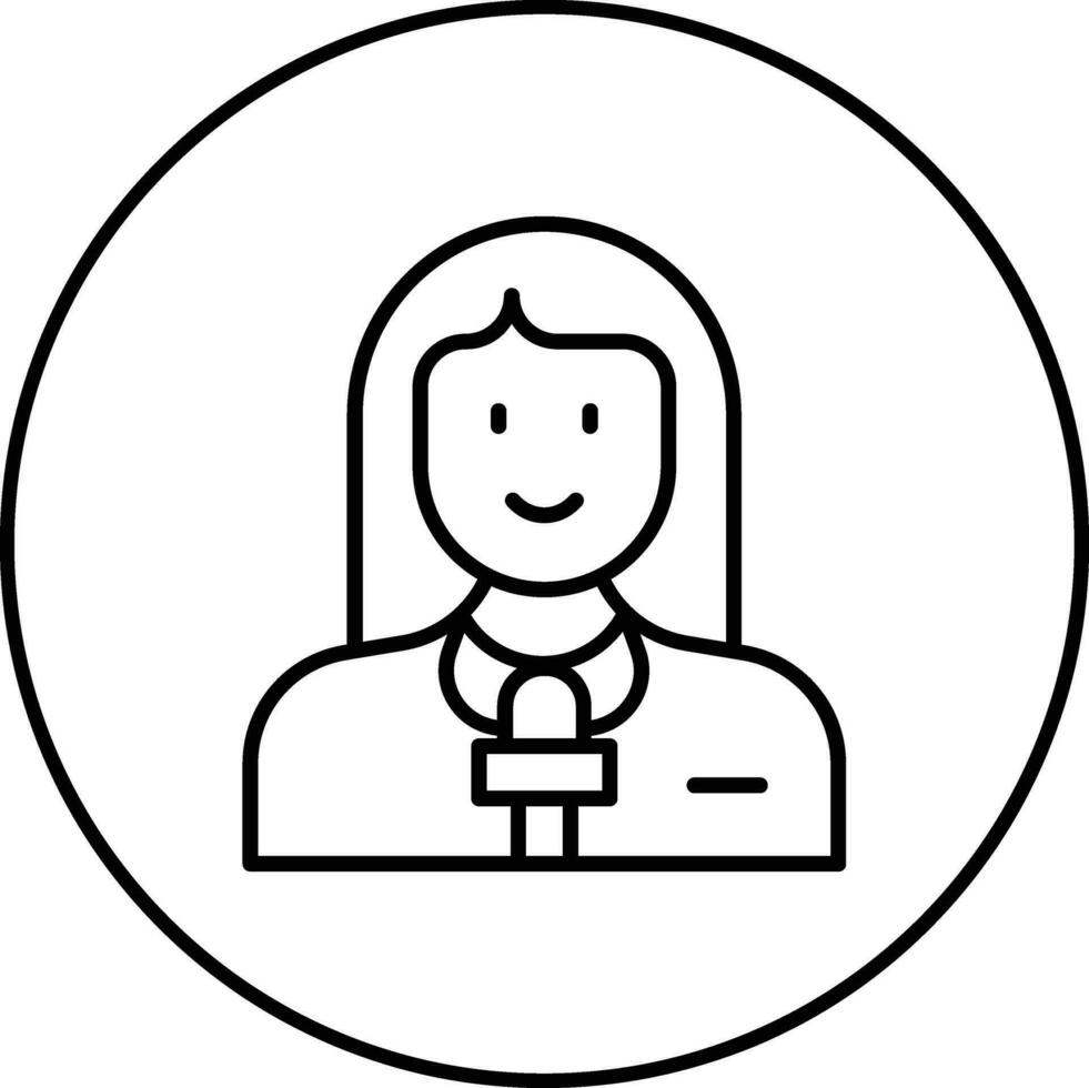 Journalist Male Vector Icon