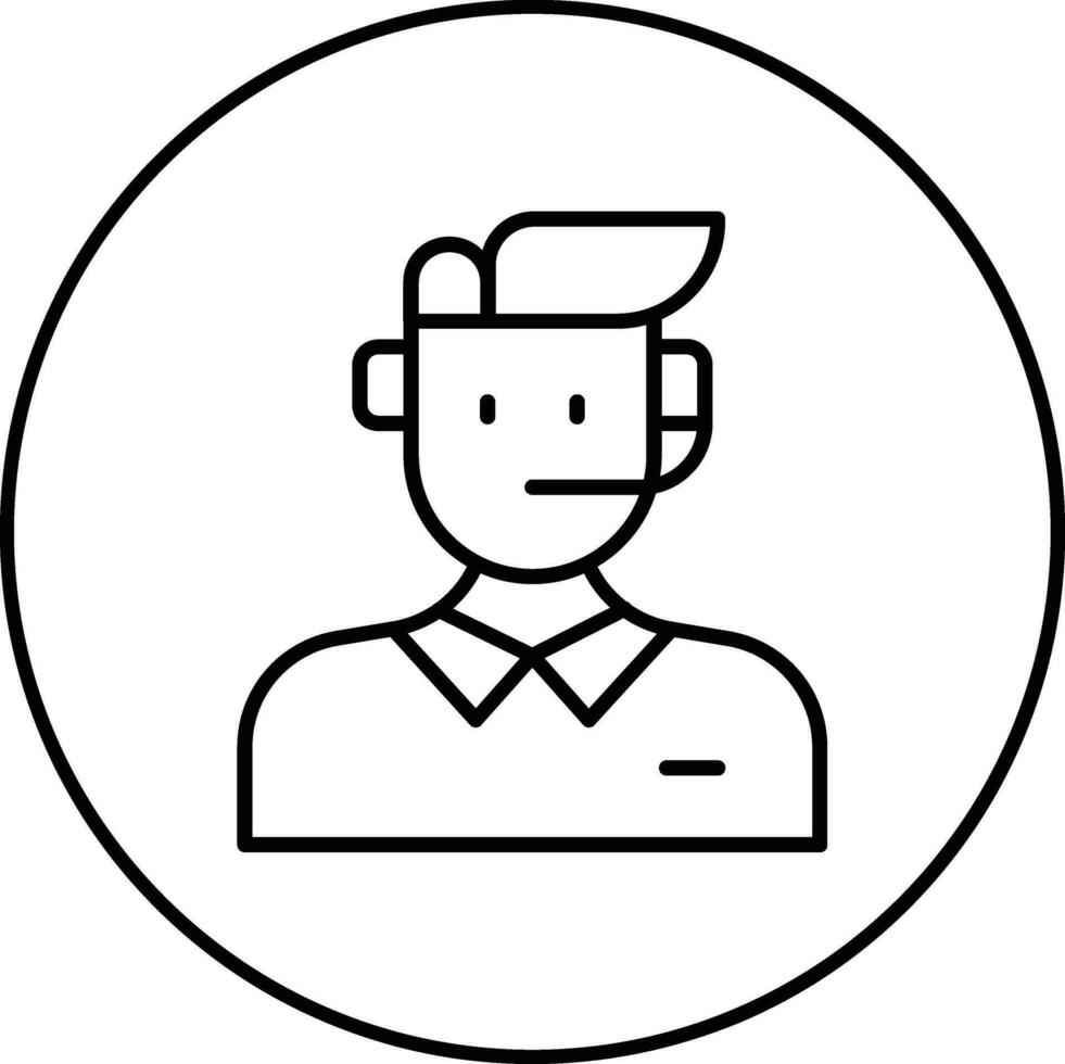Tech Support Agent Male Vector Icon
