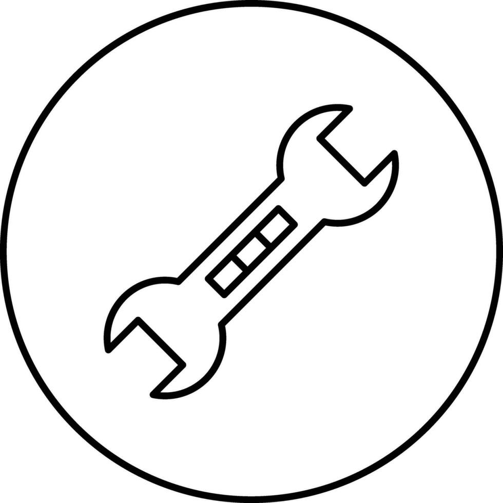 icono de llave inglesa vector