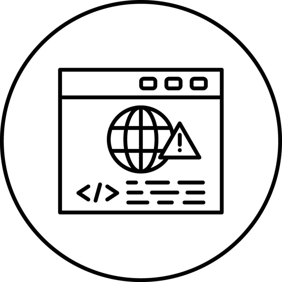 Website Warning Vector Icon