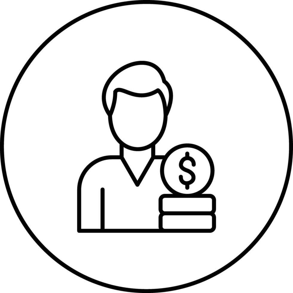 Male Financial Advisor Vector Icon