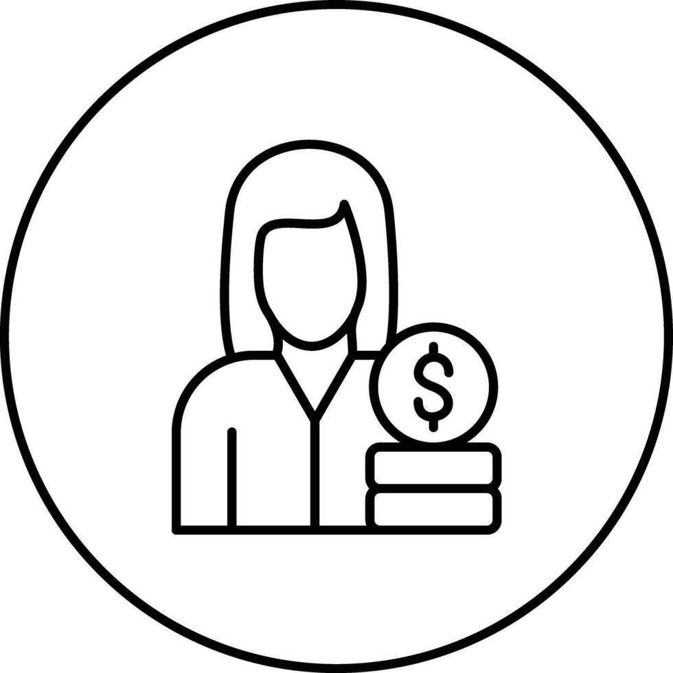 Female Financial Advisor Vector Icon