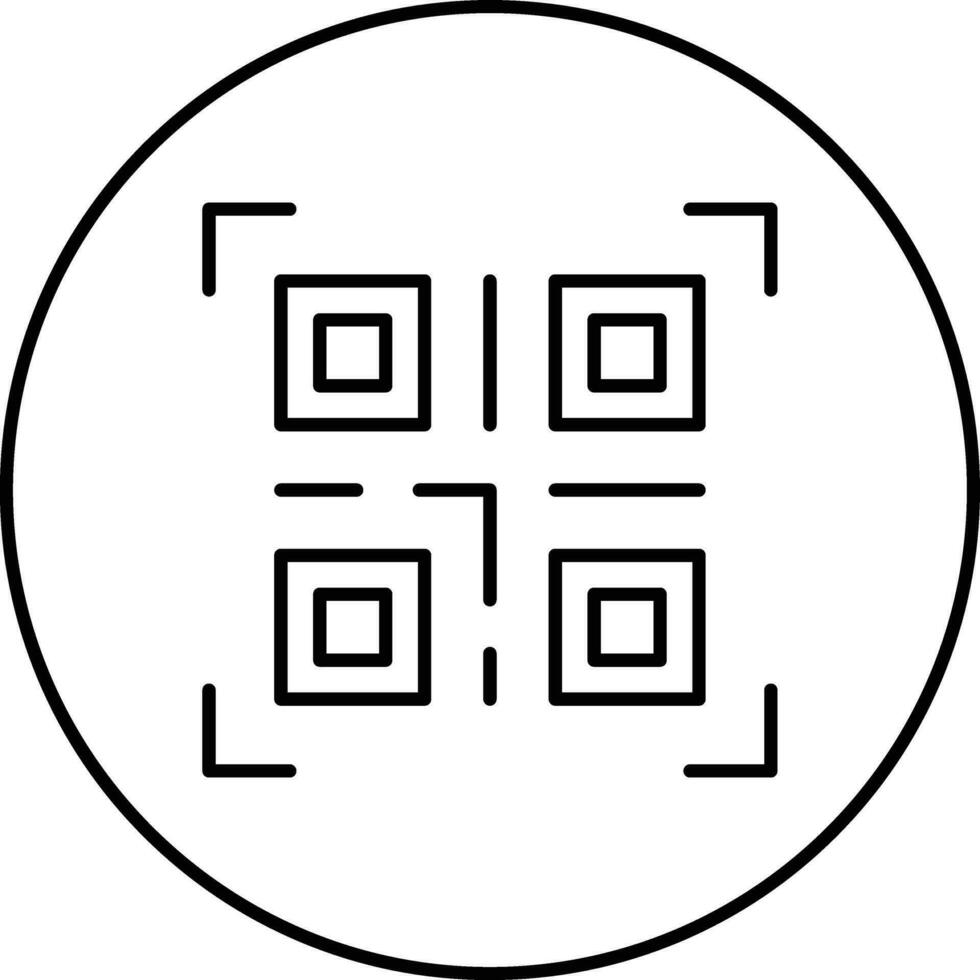 icono de vector de código qr