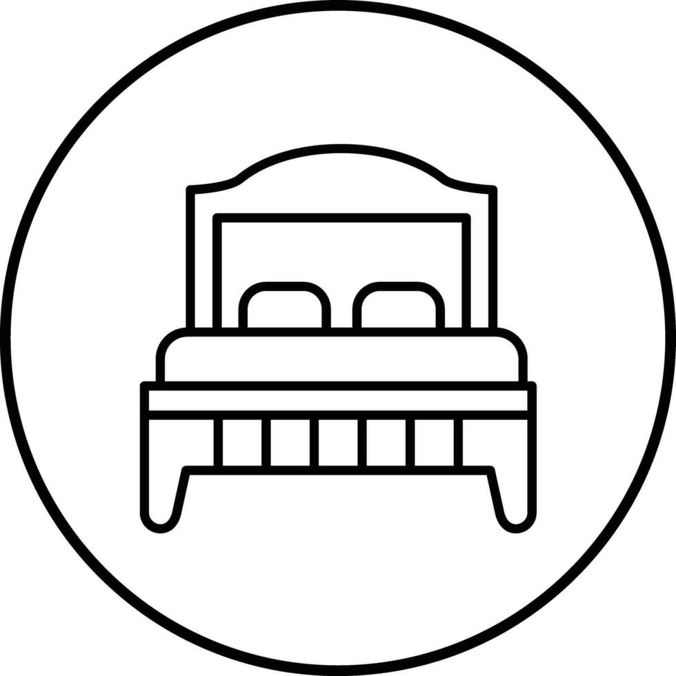 Double Bed Room Vector Icon