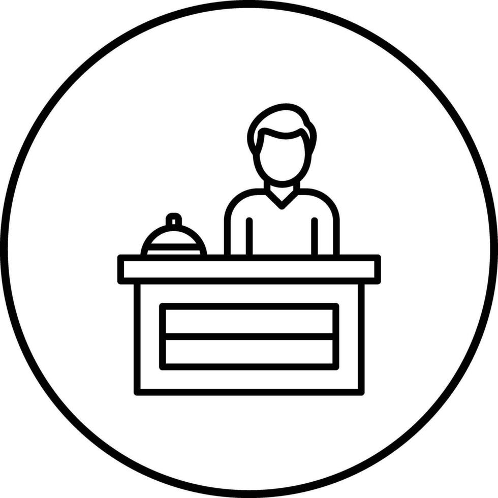 Hotel Reception Vector Icon