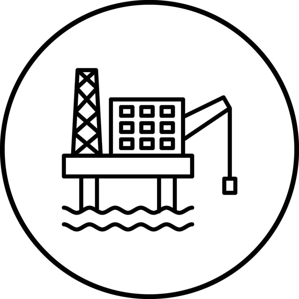petróleo torre vector icono