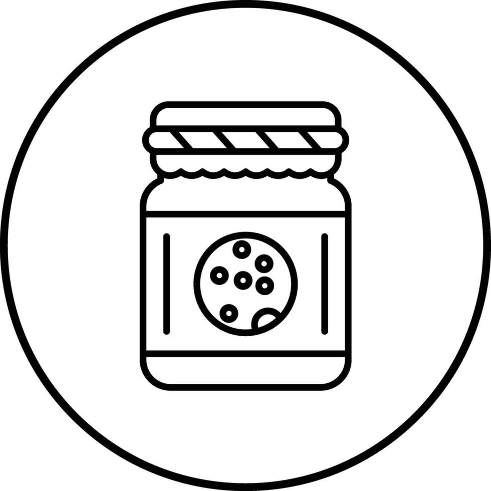 icono de vector de tarro de galletas